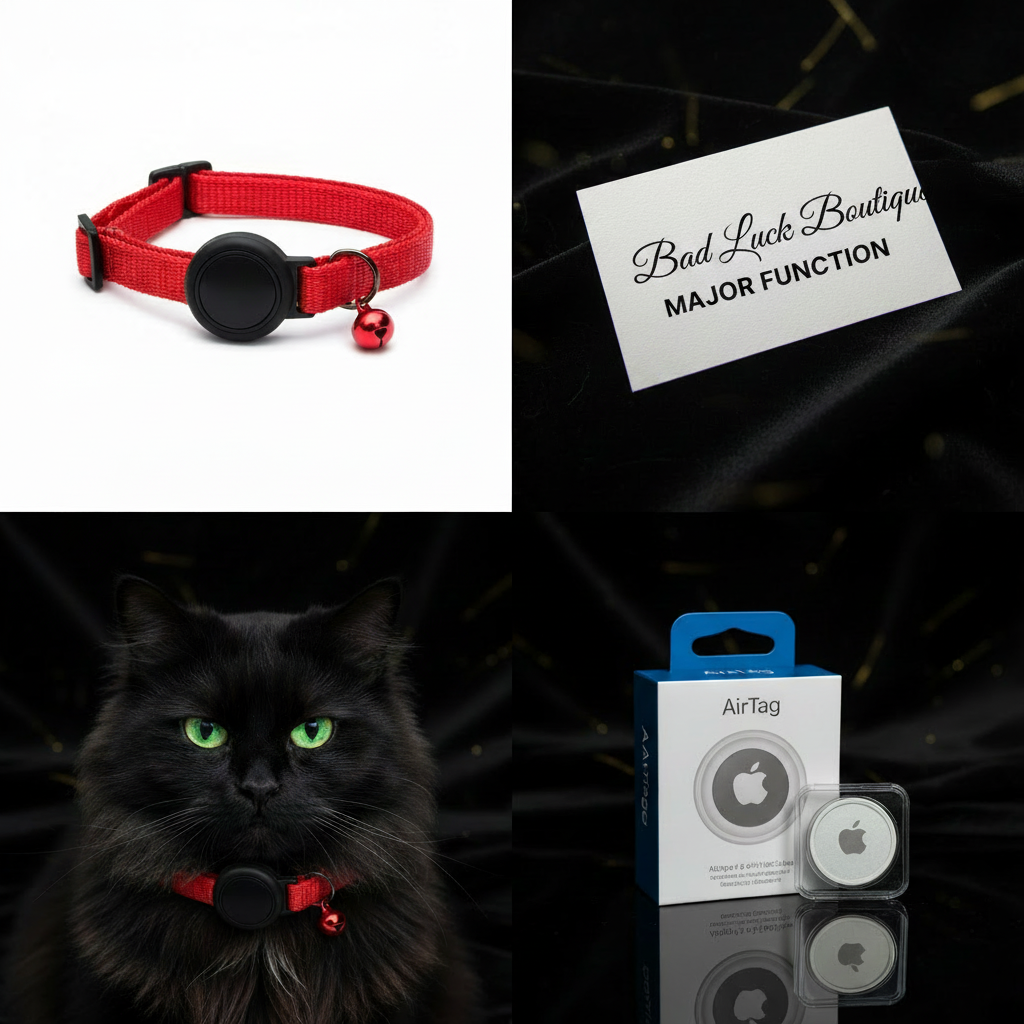 Found You, Furball — Reflective Cat & Dog Collar with AirTag Holder