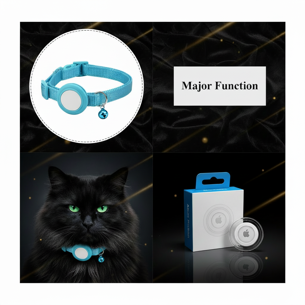 Found You, Furball — Reflective Cat & Dog Collar with AirTag Holder